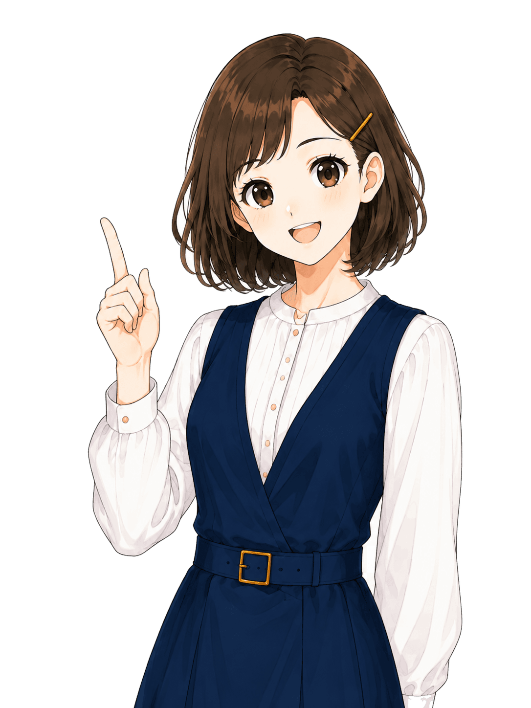Japanese Story Notes guide pointing upward